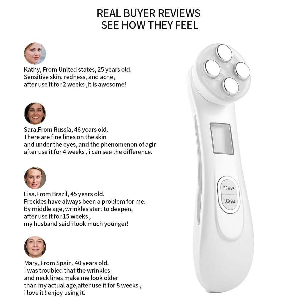 Lumina 5-in-1 RF Lifting & Anti-Wrinkle Device
