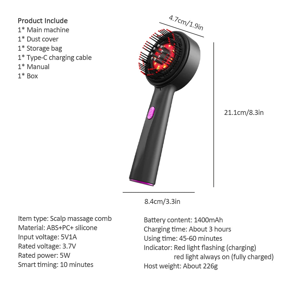 Lumina Red Light Scalp Massager & Hair Growth Brush